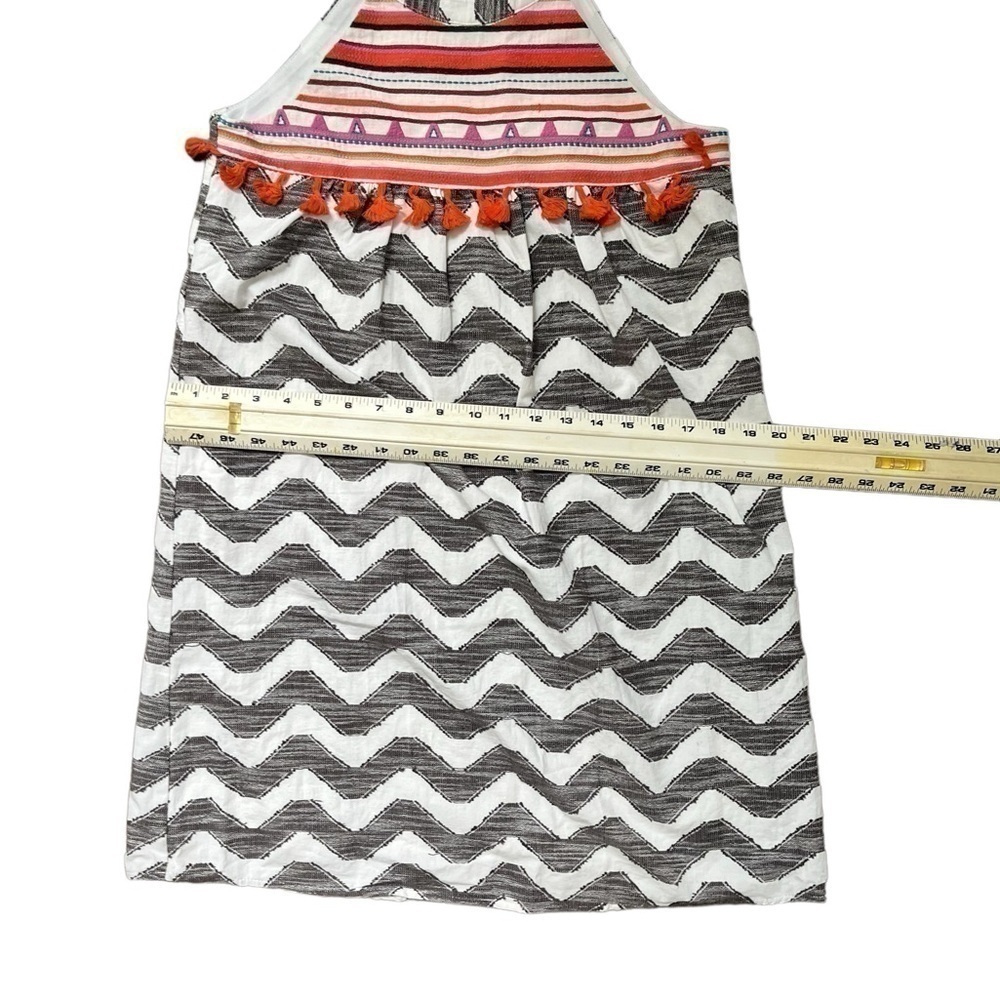 Anthropologie THML Embroidered Dress Sleeveless XS Chevron Lined Spring Summer - Picture 8 of 11